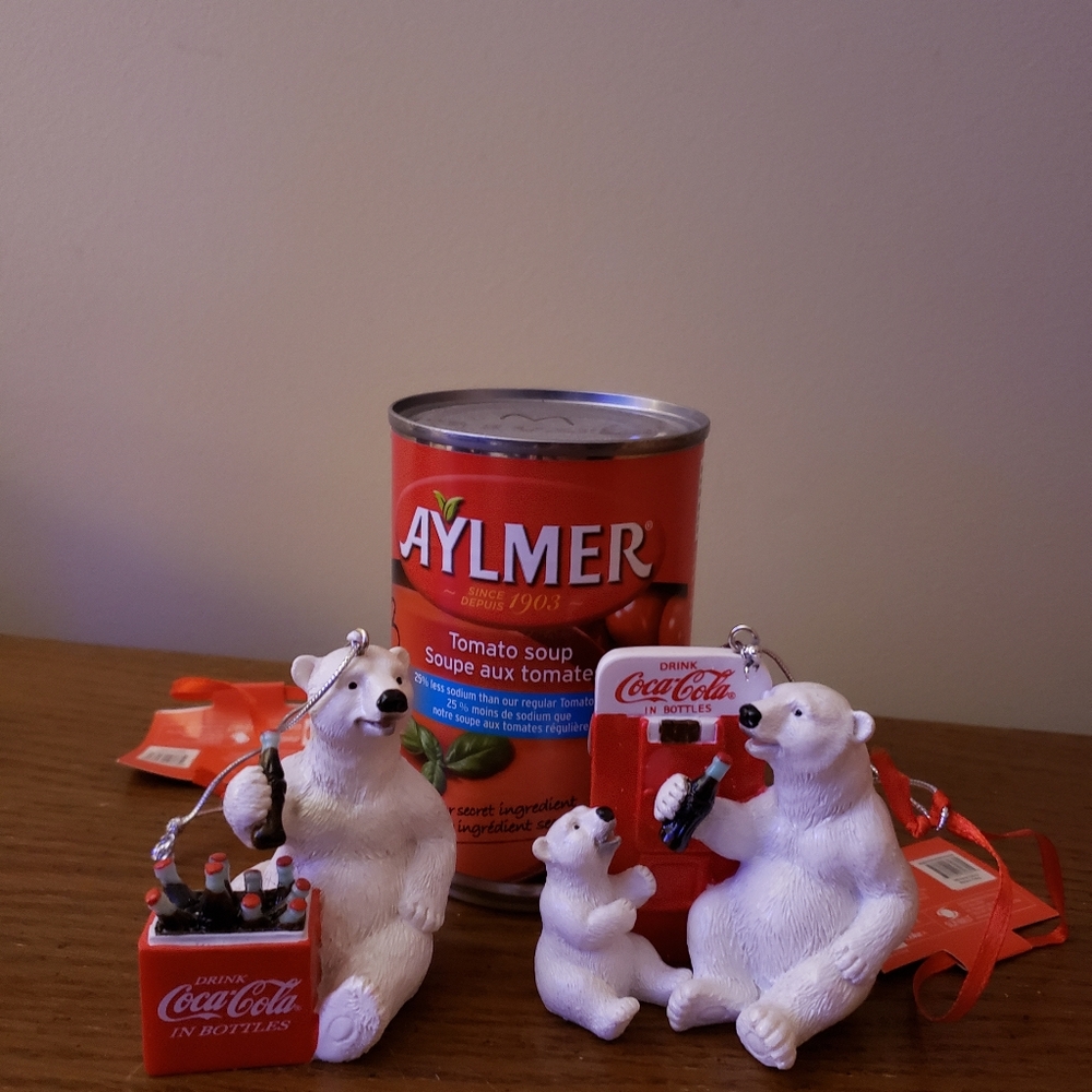 Coca-Cola Ornaments, polar bears